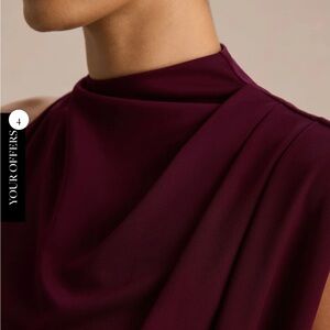 Club L London Umaira Burgundy High Neck Maxi Dress NWT